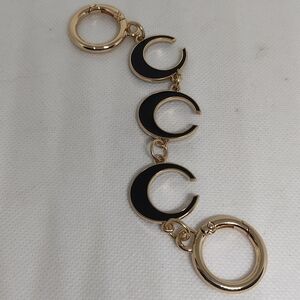 Gold and Black Letter "C" Keychain, Purse Extender Or Bag Design
